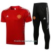 Camiseta De Entrenamiento Manchester United Champions League 2022-23 Roja Blanca - Hombre